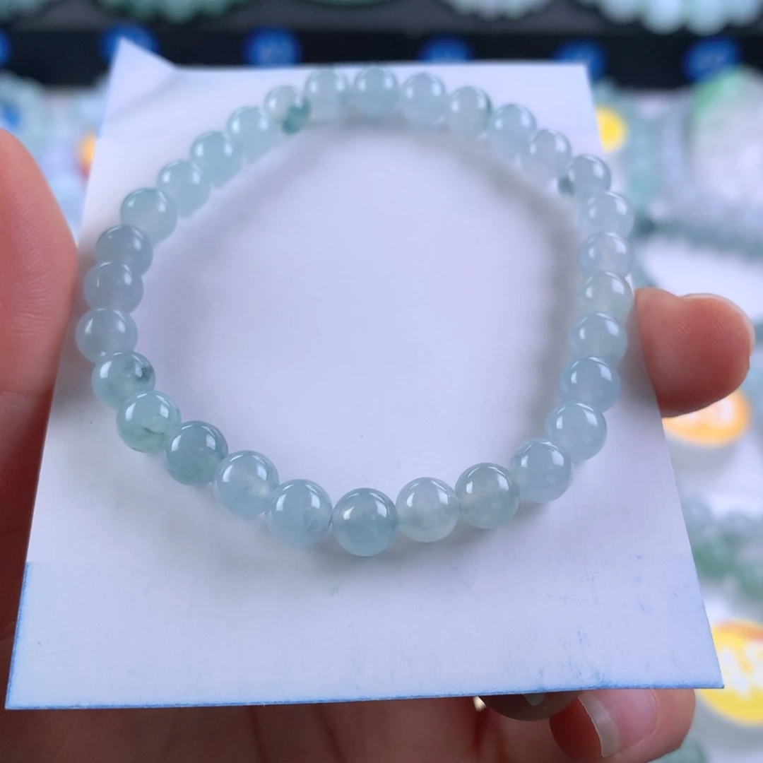 翡翠未镶嵌手链卡6.2