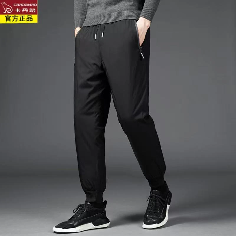 卡丹路男款羽绒裤冬季2025加厚外穿爸爸防寒正品鸭绒防风保暖裤男