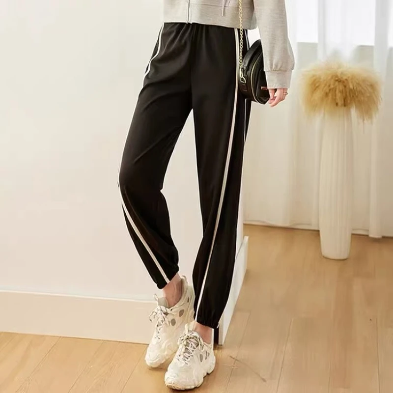 HP123春夏收口侧条运动休闲裤3081