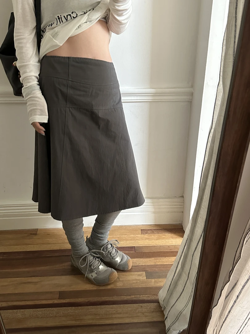 【ZHANGDAYUN】96377#【Ins不规则裁片拼接a字半裙】