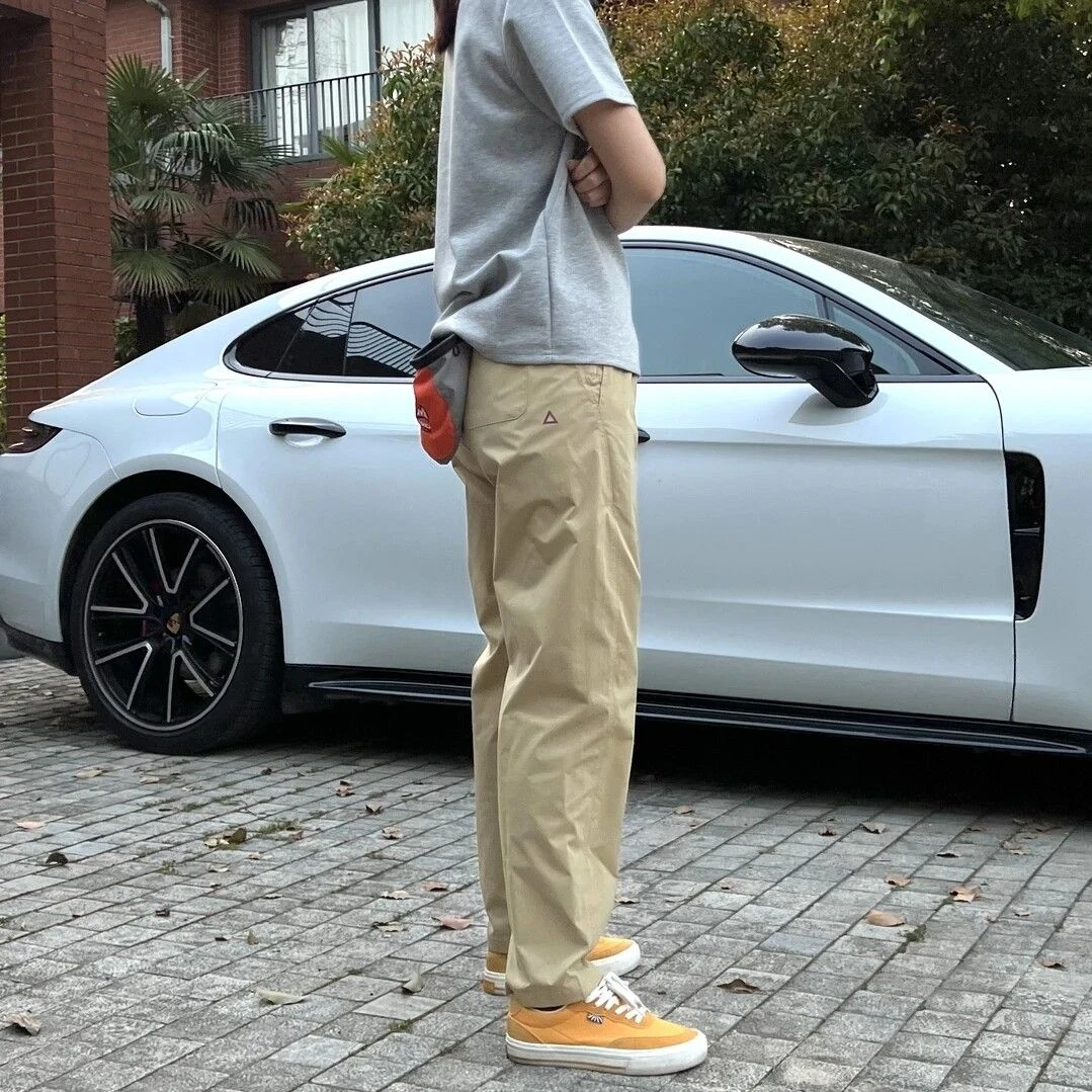 2025新款机能小三角宽松锥形休闲裤美式工装裤长裤男女同款休闲裤