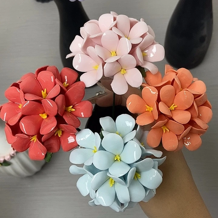 陶瓷纯手工捏花设计