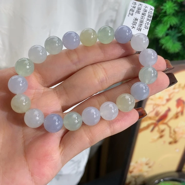 翡翠未镶嵌手串卡10冰胶马卡龙手串