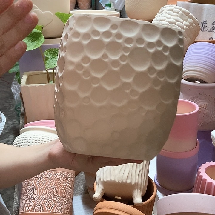 16×16白陶星空盆1个