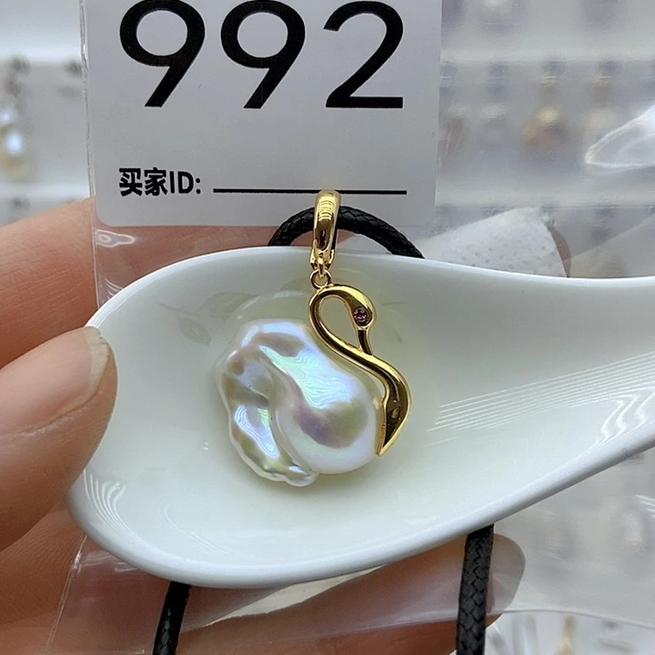 淡水珍珠颈饰银S925镶嵌