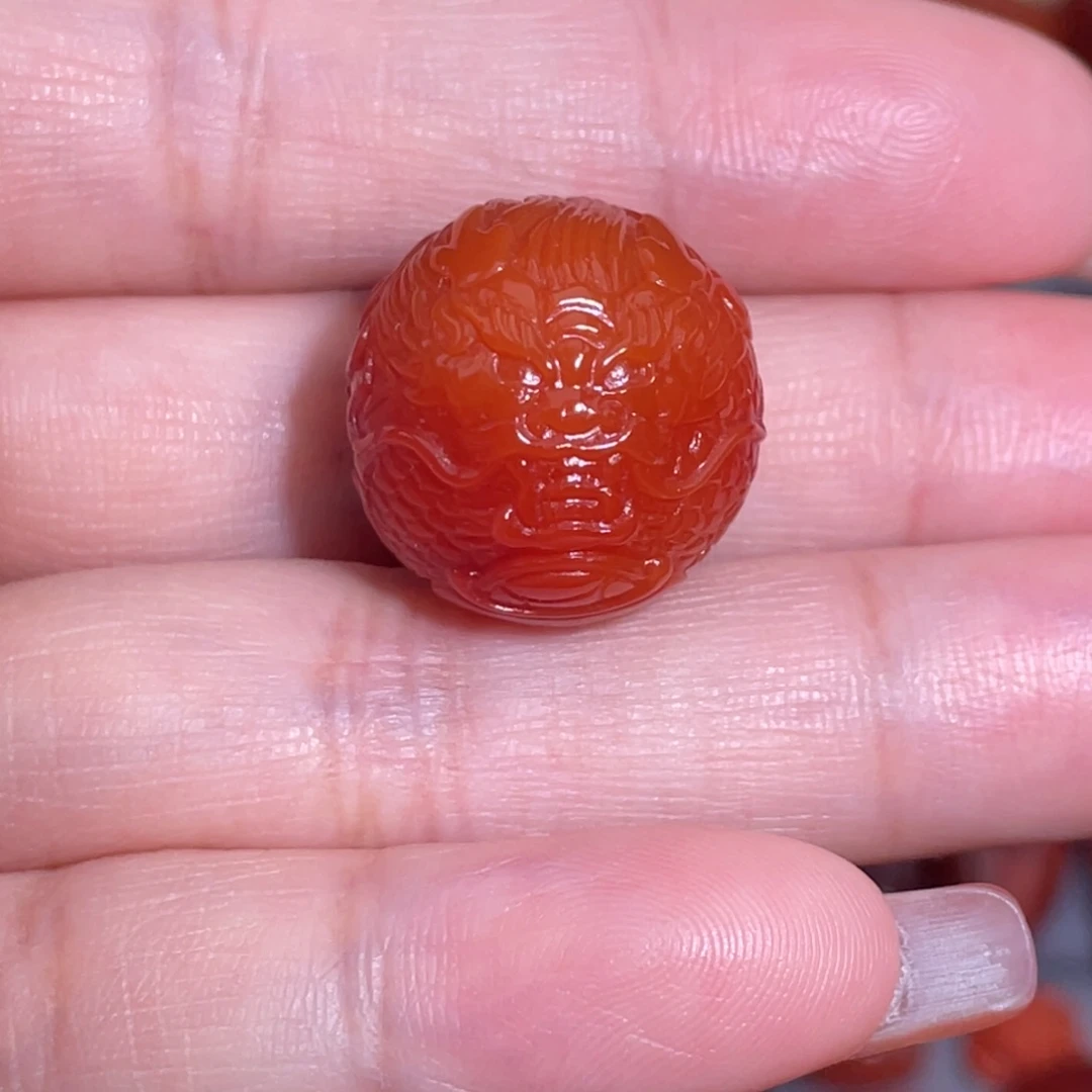 南红玛瑙未镶嵌瓦西龙珠17mm