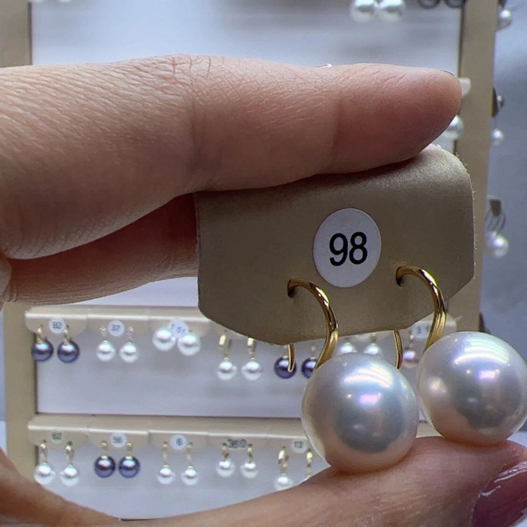淡水珍珠耳饰银S925镶嵌