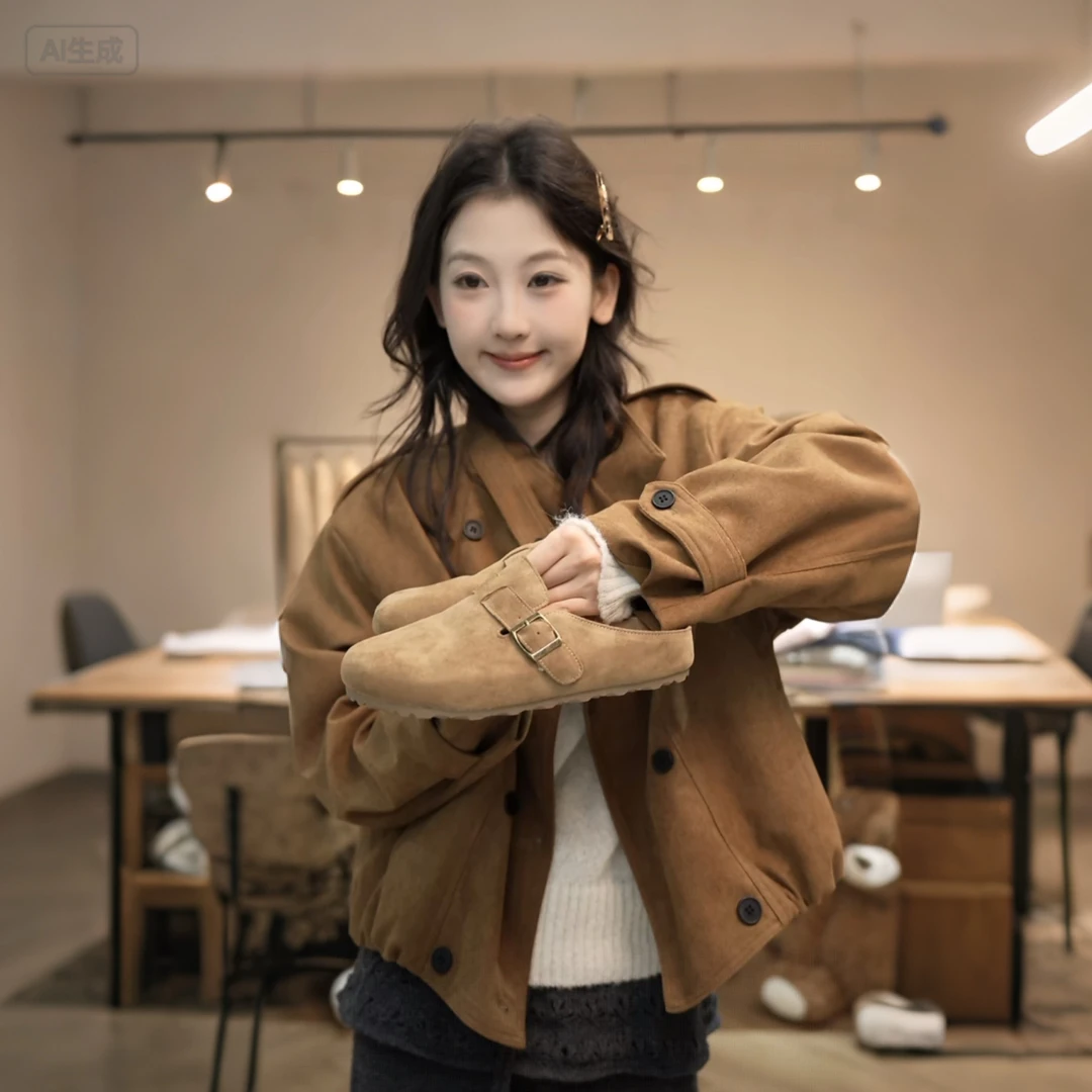 【闵笑一】勃肯小众设计25早秋新款百搭显瘦上衣潮牌女装休闲鞋女