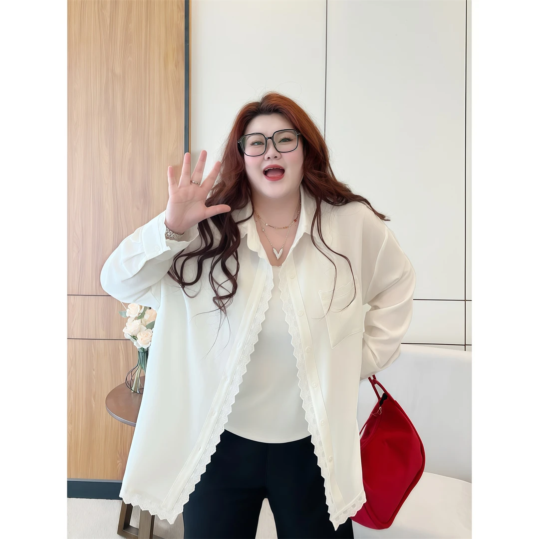 断码捡漏~雪松絮雨 / 纯欲风肌理感长袖衬衫14553花契大码胖m