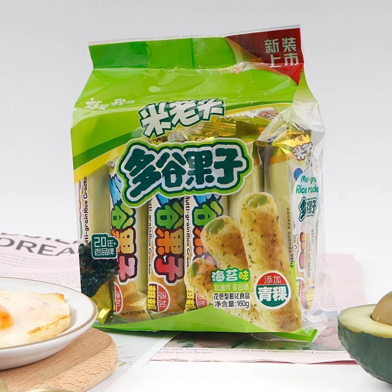 【保质期至11月后】米老头多谷果子海苔味150×3包