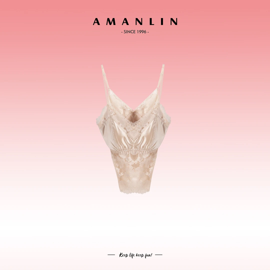 AMANLIN/阿谩琳欧若风显瘦修身蕾丝吊带美背百搭辣妹小众Y596027