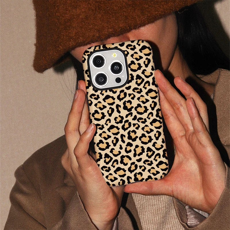豹纹  适用苹果16Promax手机壳iphone15保护壳14/13/12