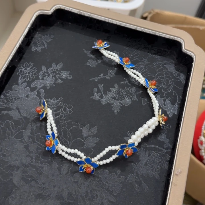 醋酸铁合金鹅毛仿点翠