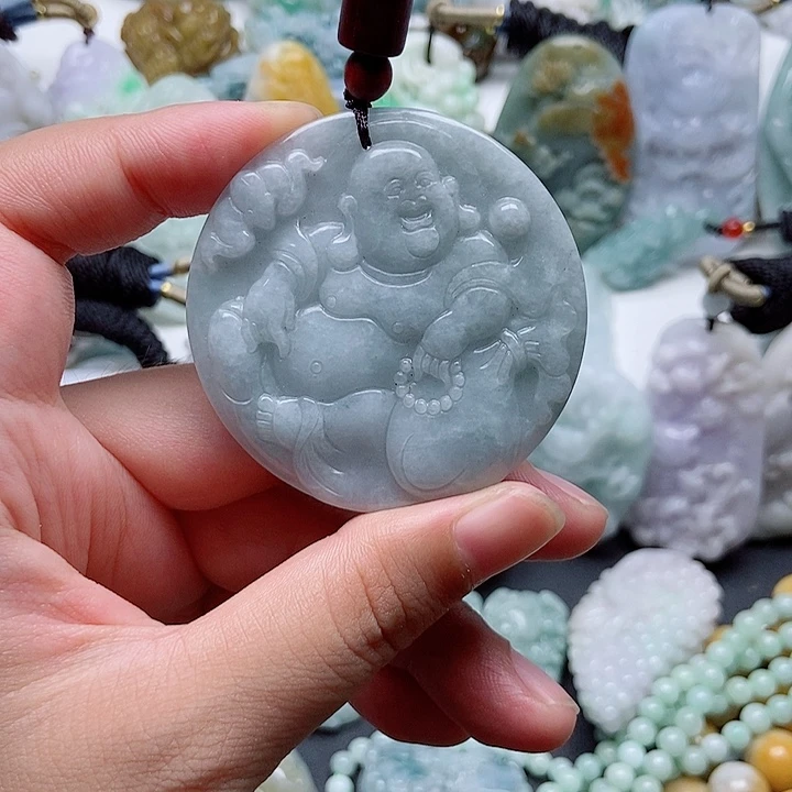 翡翠未镶嵌吊坠(不含链)1