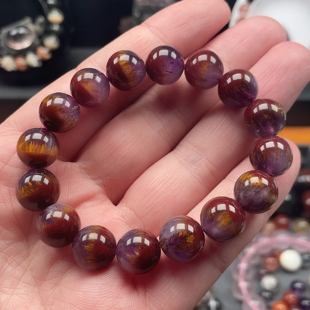 未镶嵌水晶手链极光手链11.5mm左右