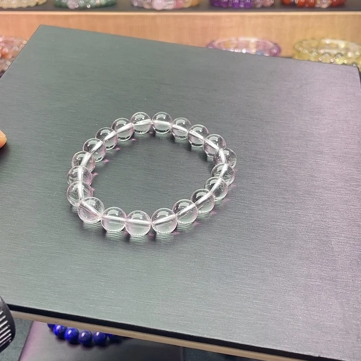 烟晶手链未镶嵌天然白水晶10m