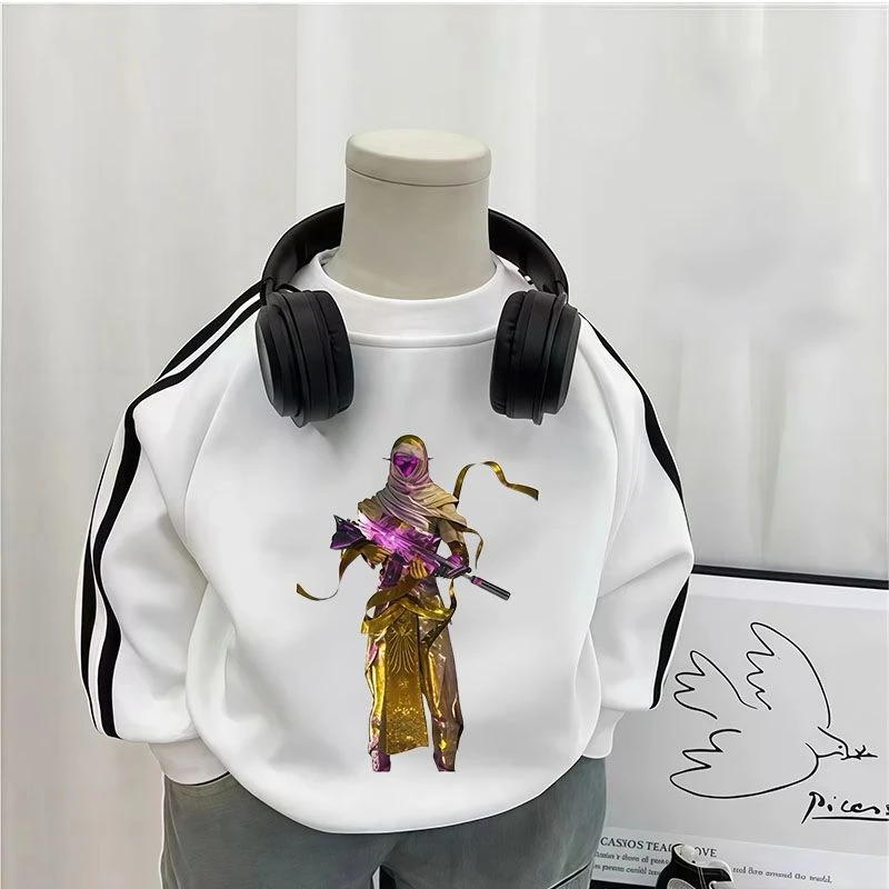 2025年爆款沙丘之主T恤权威网红印花和平精英同款游戏男童卫衣