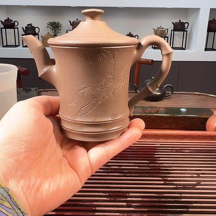 紫砂茶壶一品竹青段