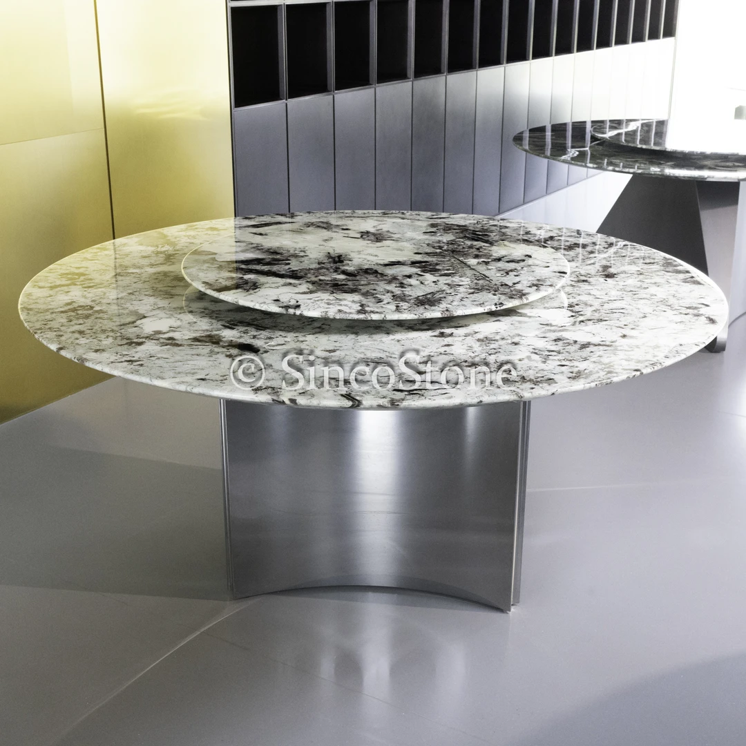 意式极简 | 雪山兰奢石餐桌 | 轻奢高端别墅设计师推荐