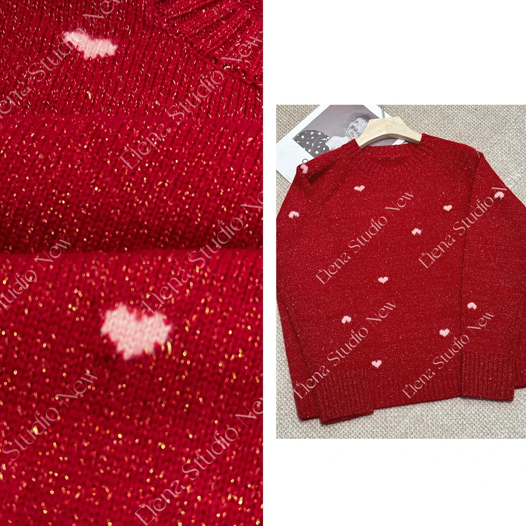 大甜甜【小桃心】设计感精致爱心高级气质女款宽松百搭毛衣