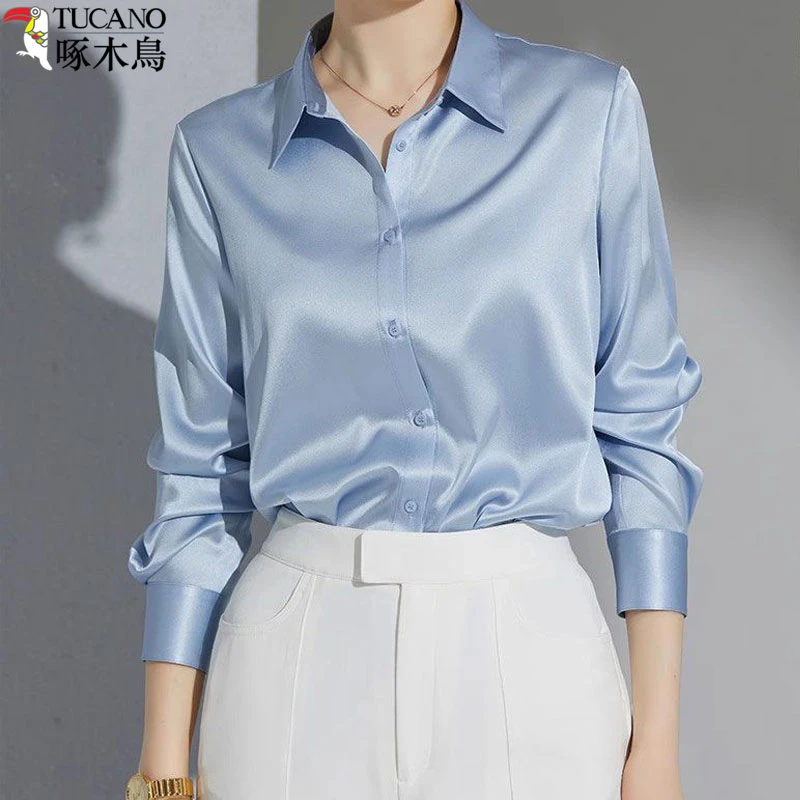 法式长袖白色衬衫女春夏季高级感女生韩系ins衣服