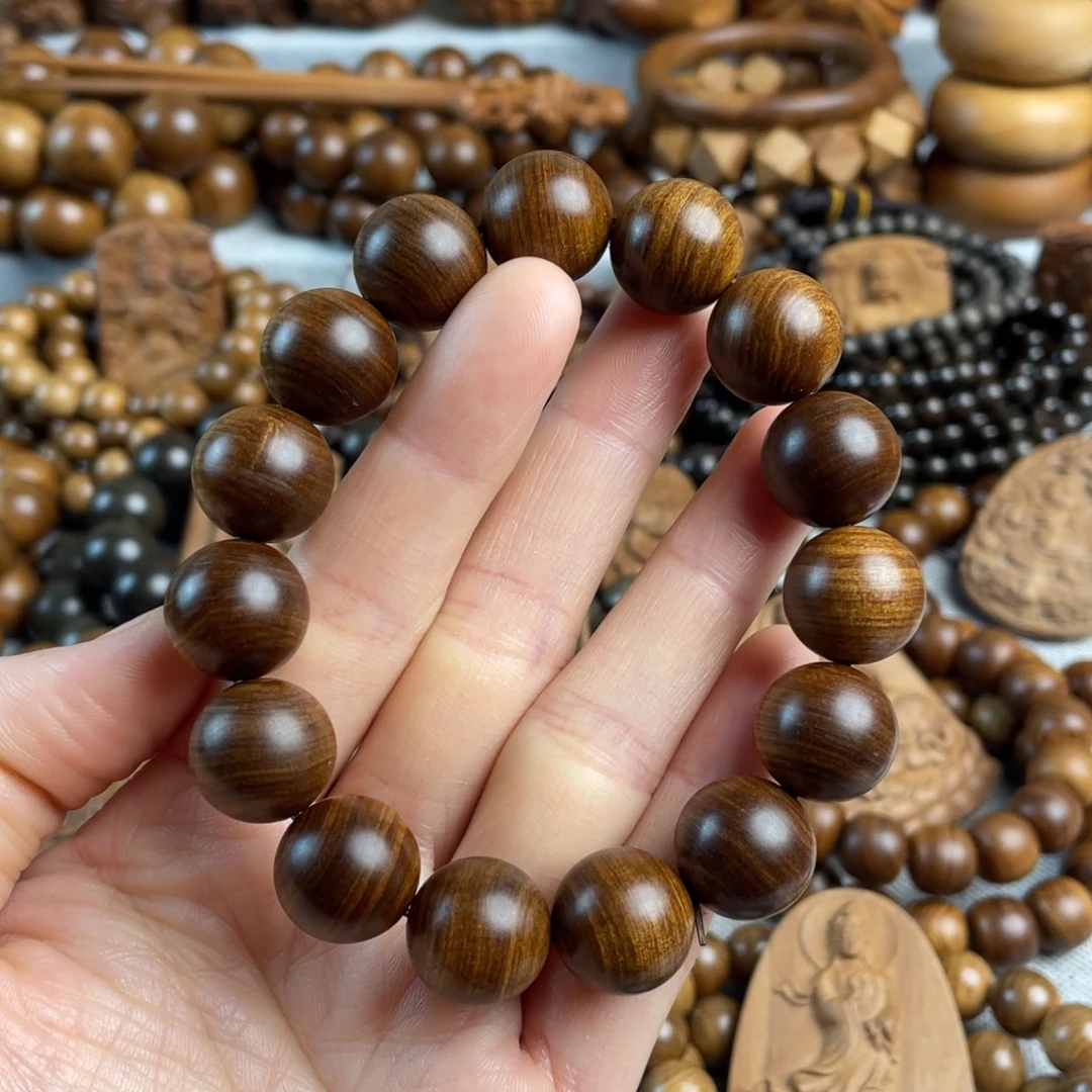 木老山檀香1.5黑肉手串