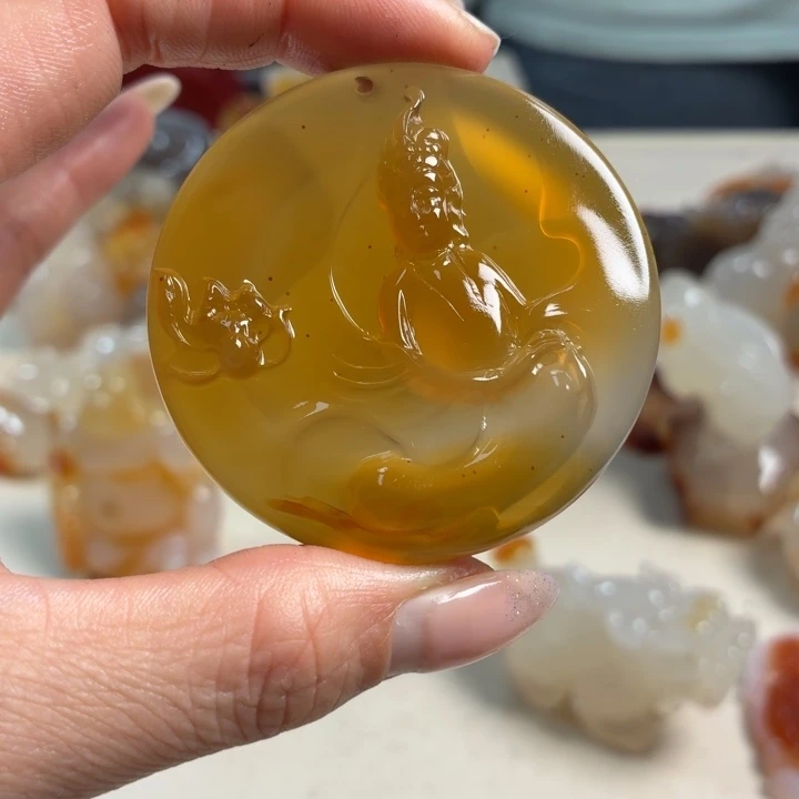 玛瑙/玉髓未镶嵌吊坠(不含链)