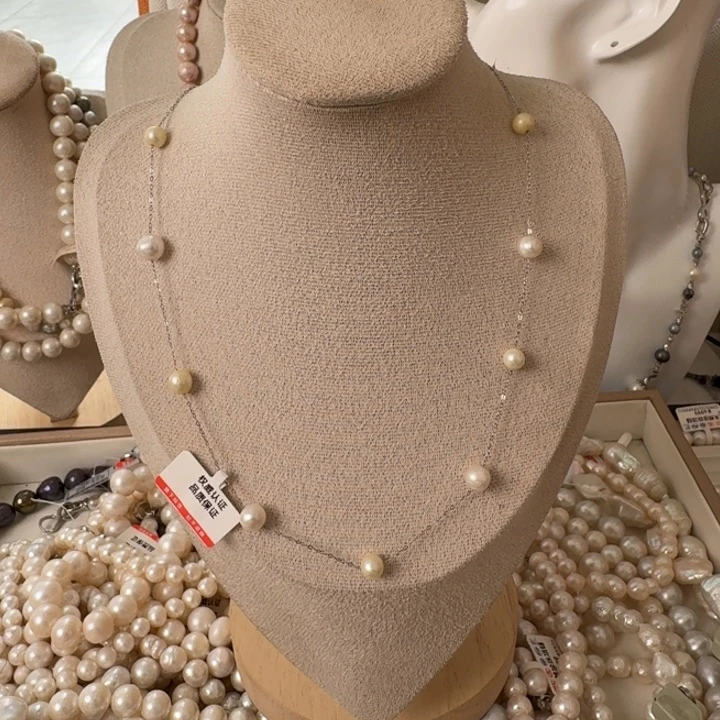 颈饰银S925镶嵌海水珍珠53号
