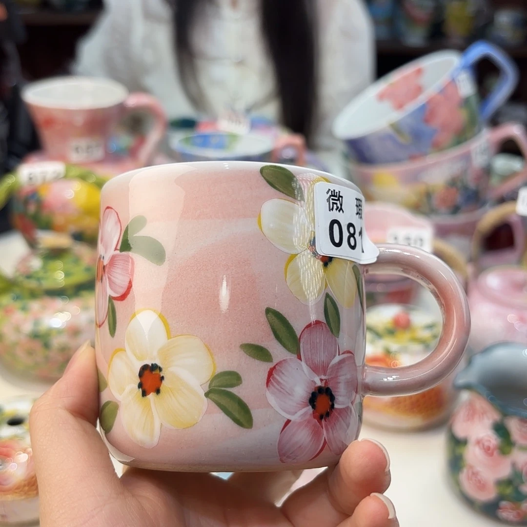 瓷片景德镇手绘高温釉下彩陶瓷茶具