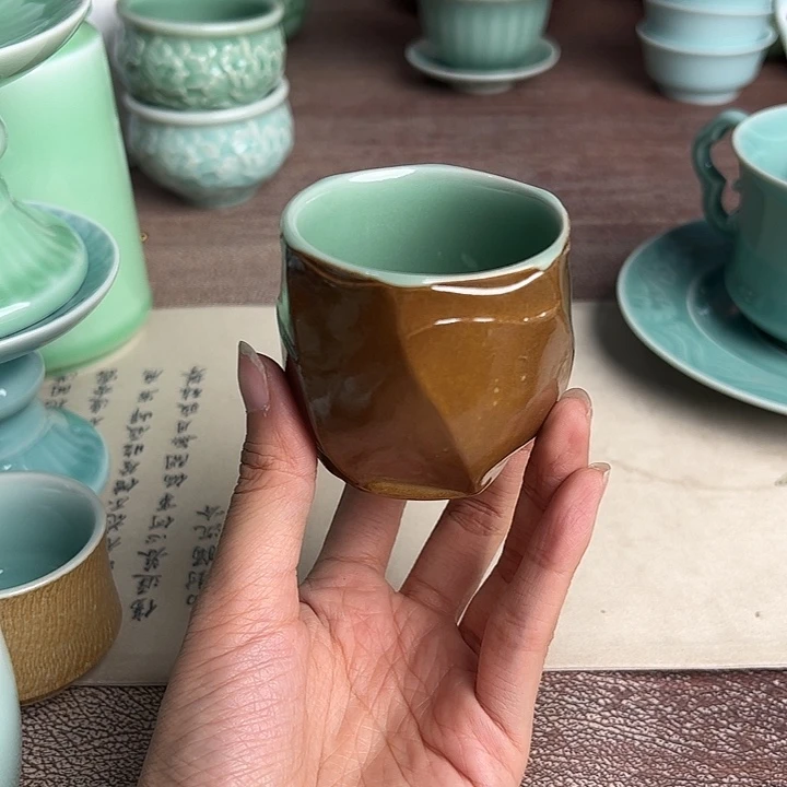 龙泉云间青瓷小米茶器