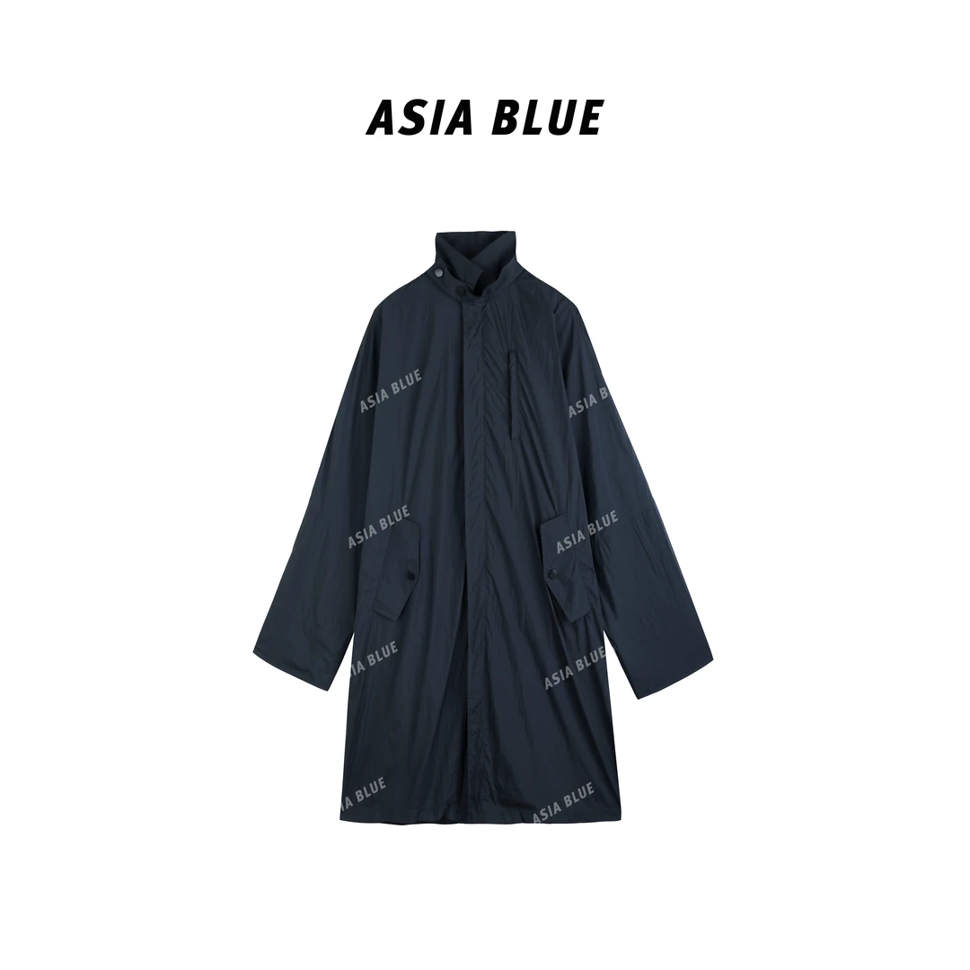 【ASIA BLUE】· 北墨 · 2025春季薄款廓形小众工装风衣外套#QO005