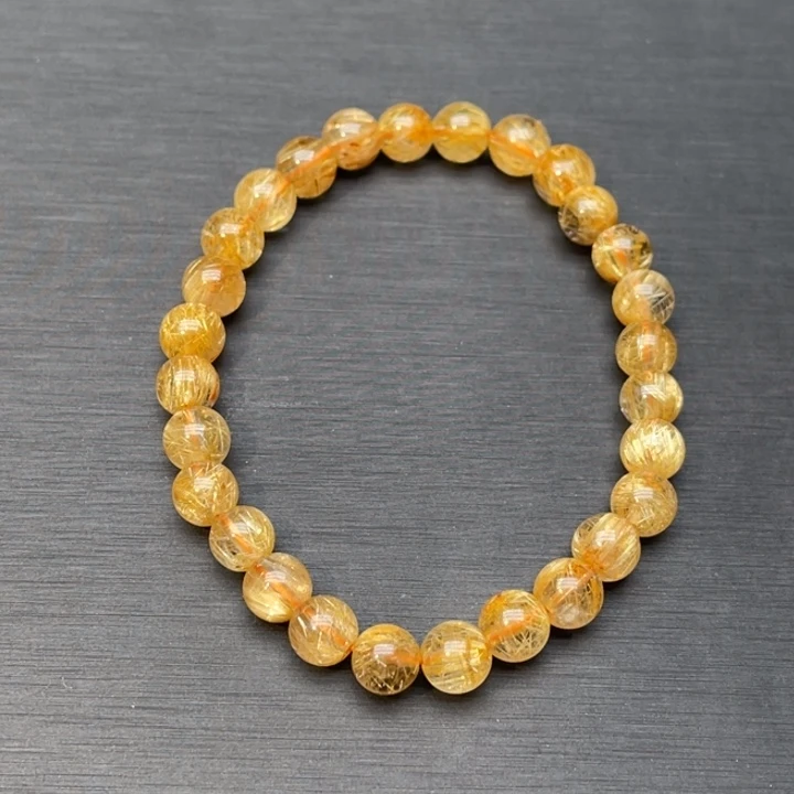 ****发晶手串未镶嵌金钛晶