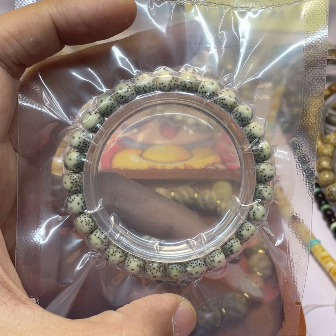 星月菩提手串刘*速（988号）青花瓷大牛眼小星点约8