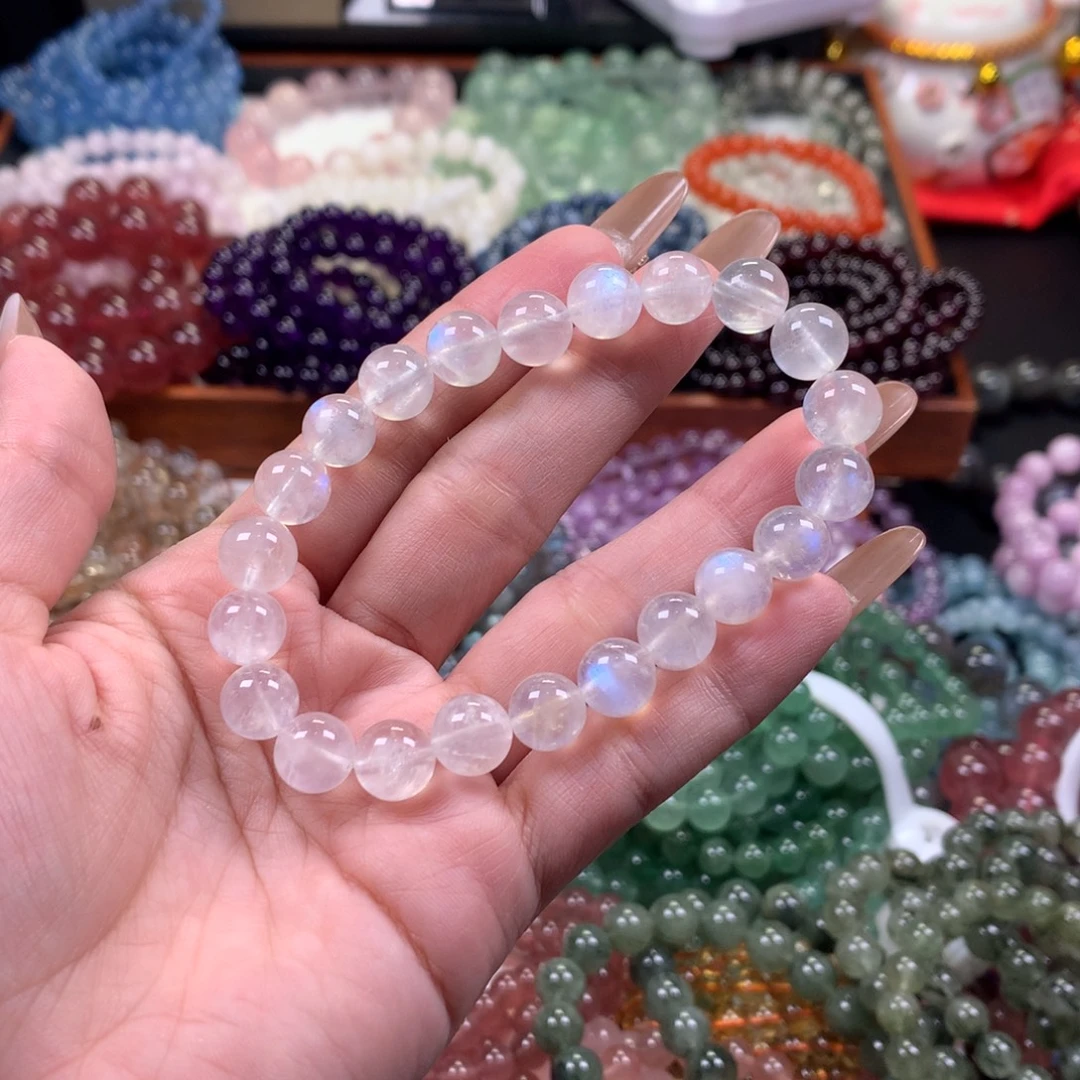 菩***）未镶嵌手链水晶蓝月光卡9