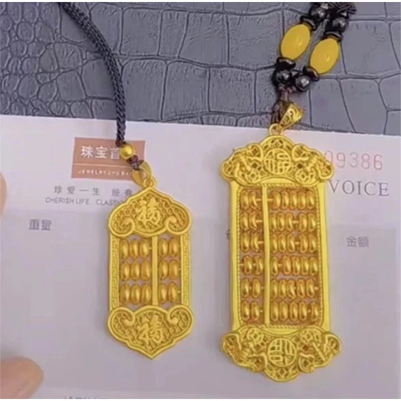 合金吊坠 时尚可转动算盘吊坠项链男女同款选