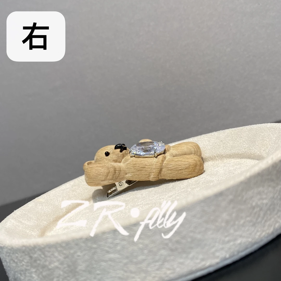 个性百搭木质右发夹6735