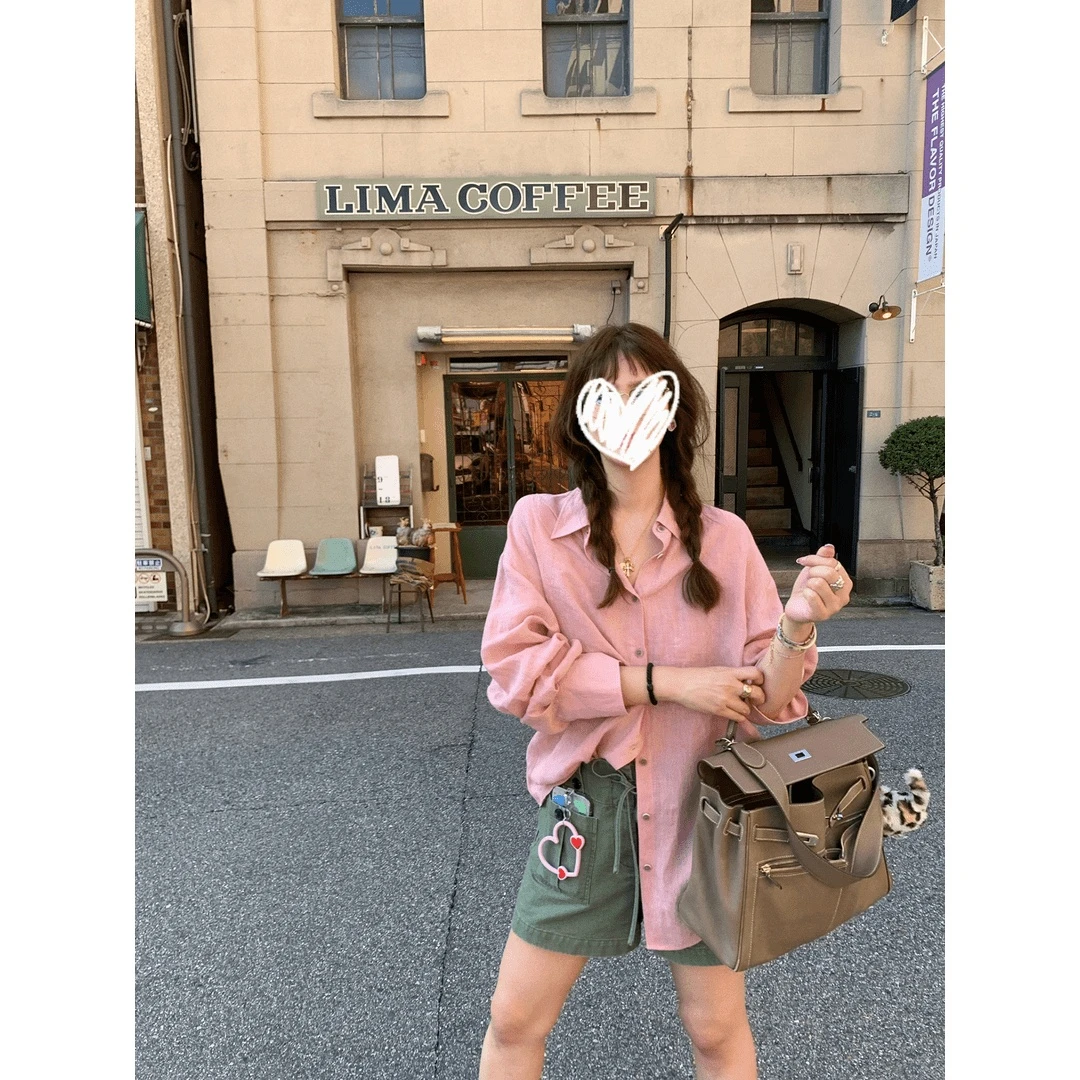 彩色硬糖衬衫时尚新款百搭防嗮上衣