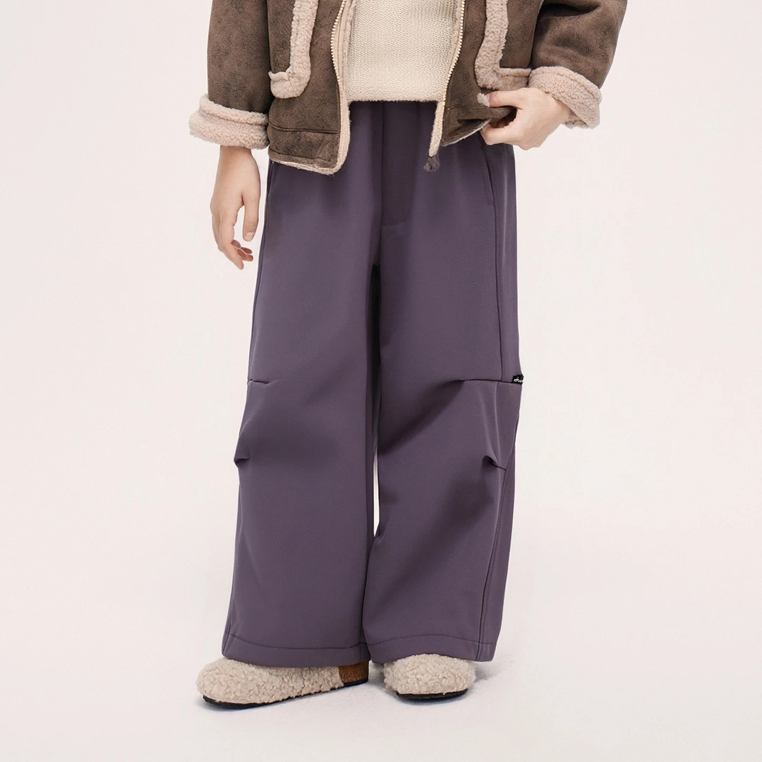 【加绒加厚】长裤ins绒裤通用休闲裤保暖儿童梭织裤17440381001