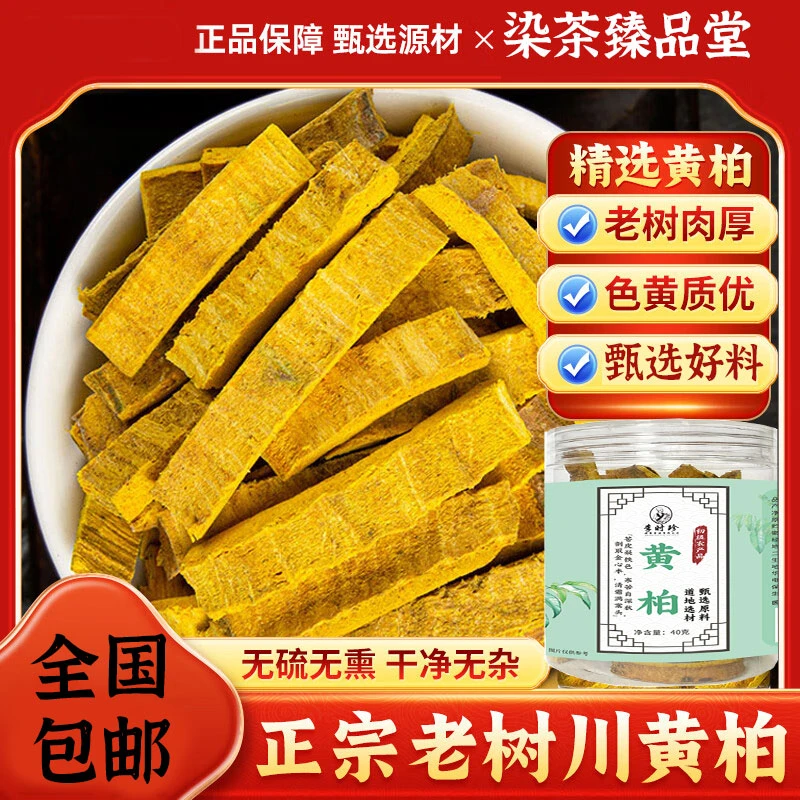 黄柏正宗四川中药材正品黄柏丝去皮黄柏新货泡茶手工泡水优质新货
