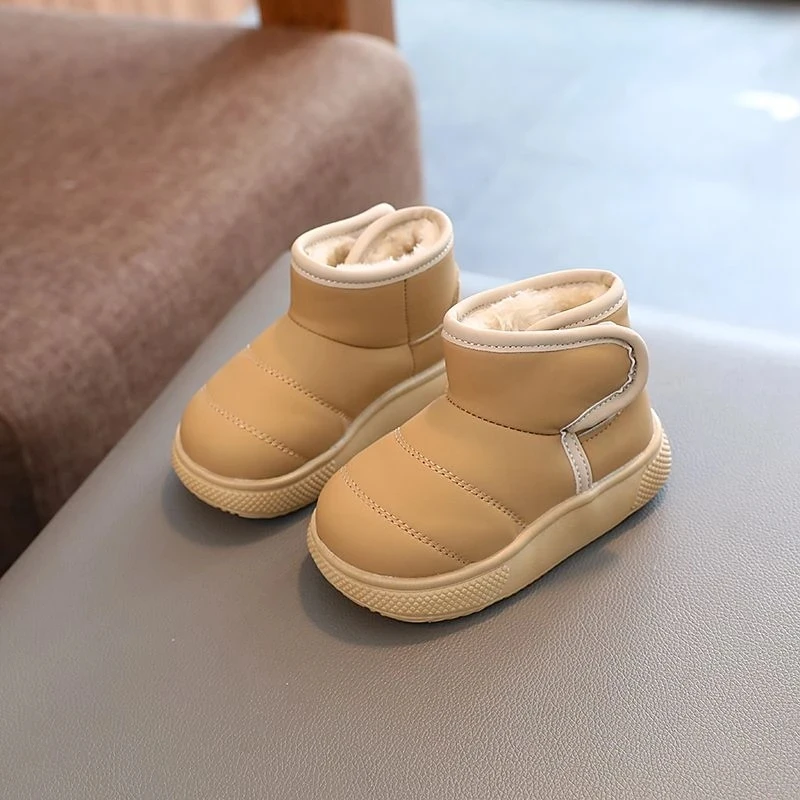 儿童雪地靴加厚男童冬季棉鞋男日常休闲女森系