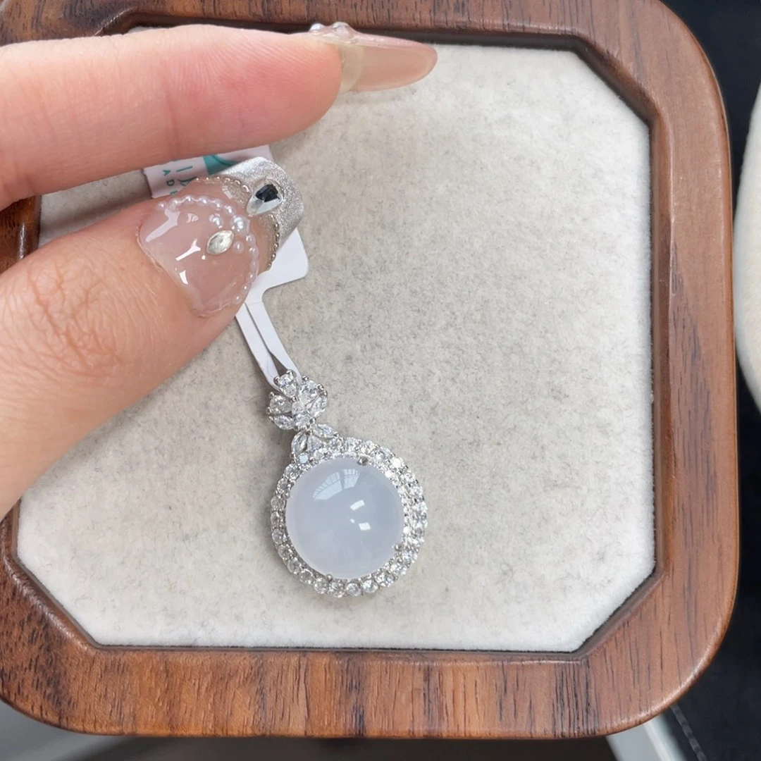 翡翠颈饰银S925镶嵌25888