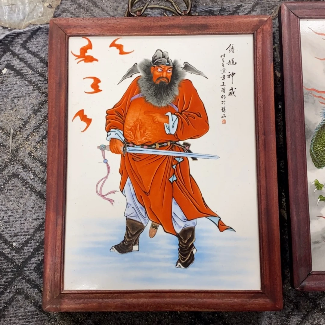 瓷片37*28 景德镇瓷板画柴窑烧制
