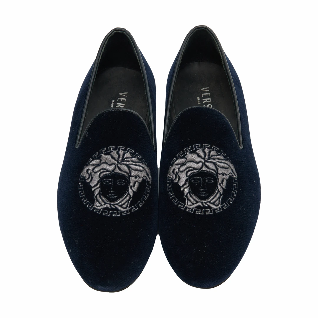 未使用 VERSACE/范思哲 男士反绒皮单鞋DSU6488 DVL1C K83E