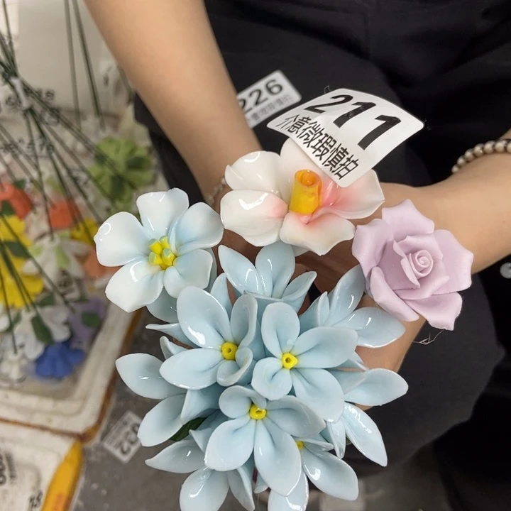 杯手工制作陶瓷花