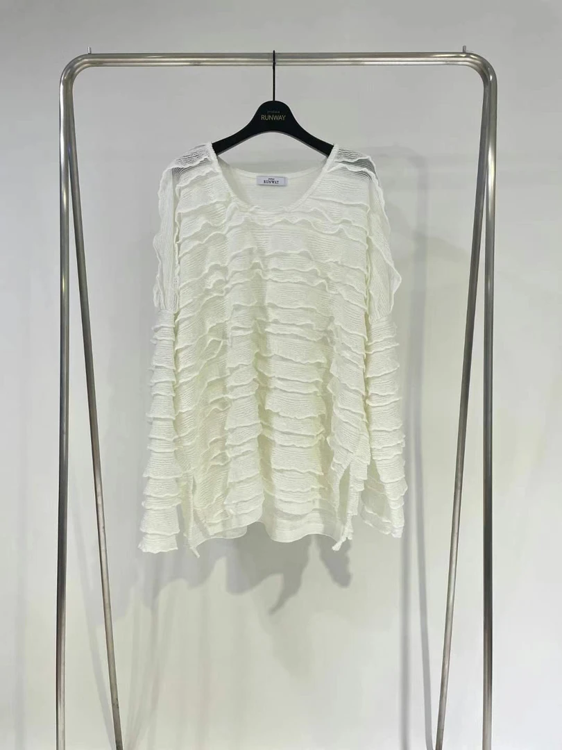 韩国东大门波浪边打底衫No退换