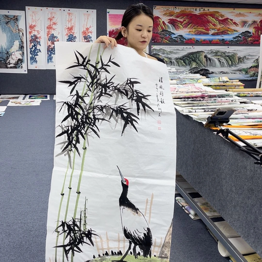 国画作品小姐姐放漏…