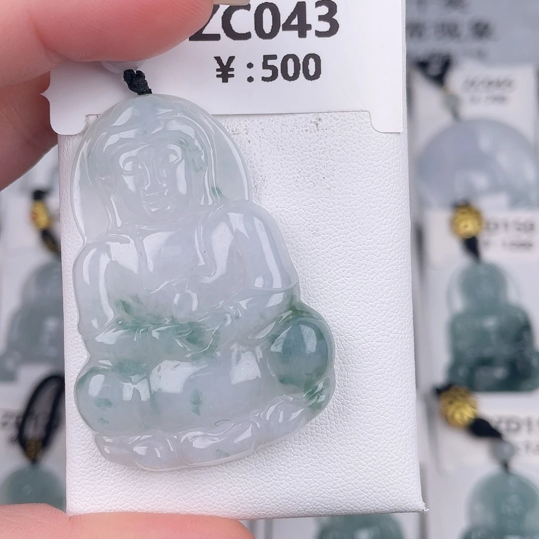 翡翠未镶嵌颈饰zc043