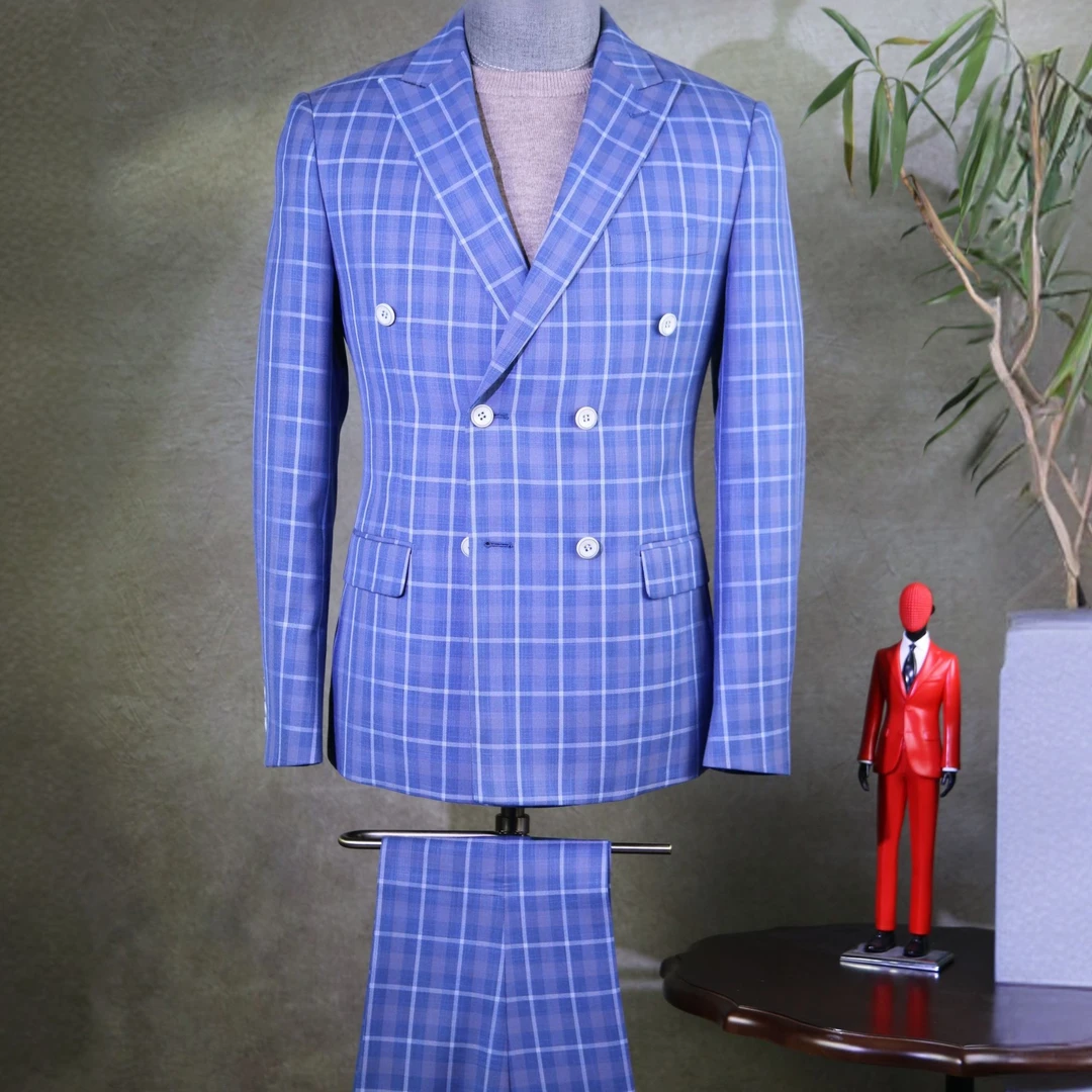 【品牌断码特惠】 格子西服上装男士便西潮流英伦正装套装男士新郎