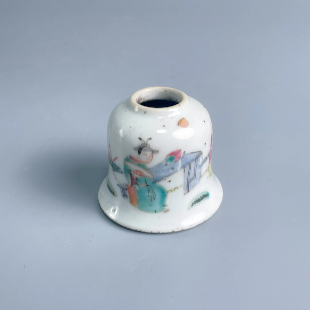 瓷器/古董清光绪粉彩人物水盂-M25AN001C58/收藏/文物/绣花张