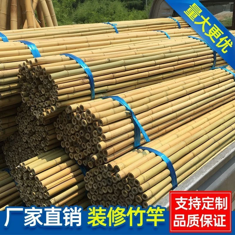 【48小时发货】防腐竹竿围栏户外粗细旗杆装修竹杆吊顶竹子围栏